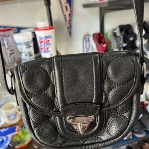 Y2K Calvin Klein Black Leather Crossbody Bag